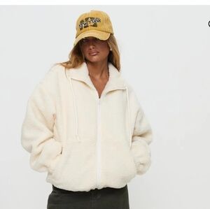 Nwt, Workshop Republic  Clothing Polar Fleece Hooded White Jacket